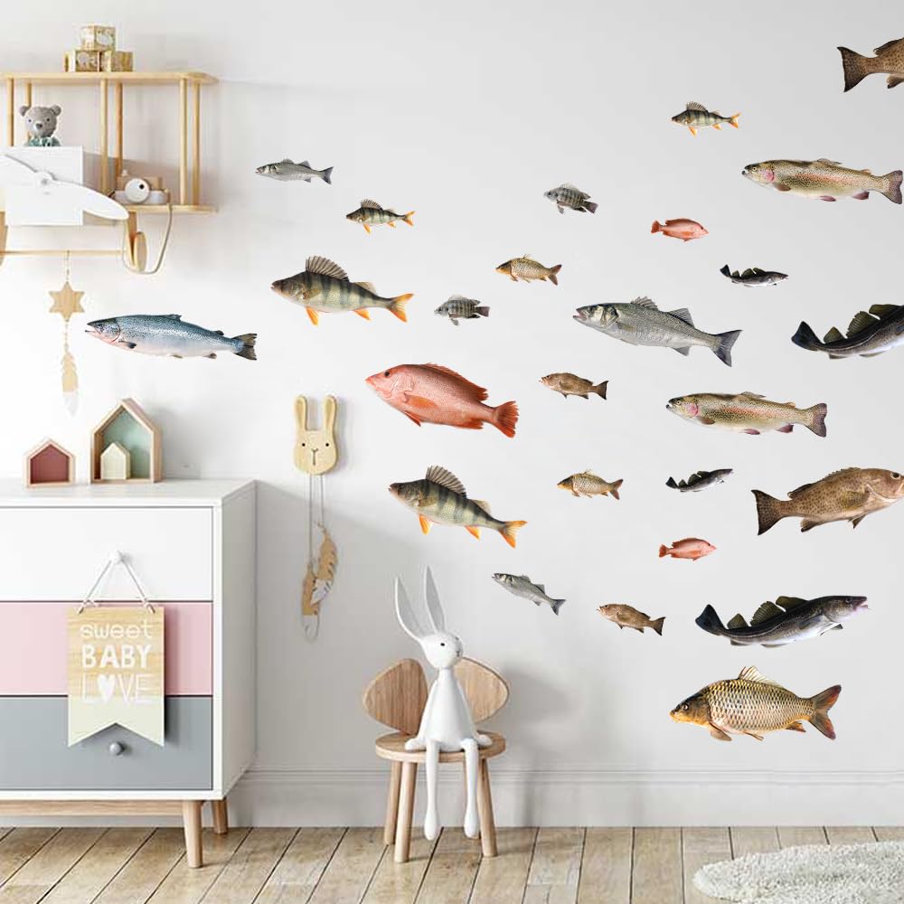 Simulated Natural Fish Stickers Suit