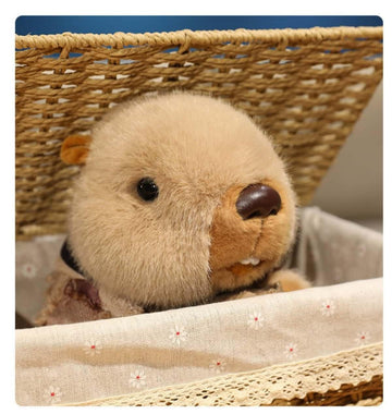 HWHXCZYH Groundhog Plush 8 Inch, Kawaii Capybara Style Soft Stuffed Animal, Cute Chill Fluffy Plushie Pillow Desk Decor Room Accessory, Stress Relief