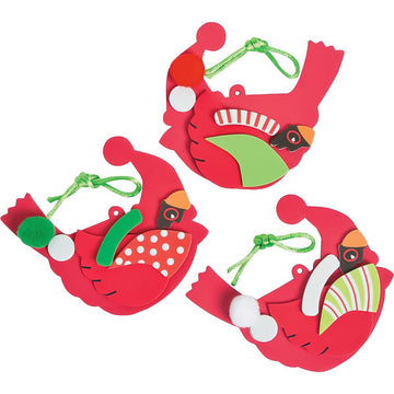 Christmas Cardinal Ornaments Craft Kit -12 - Crafts for Kids and Fun Home Activities