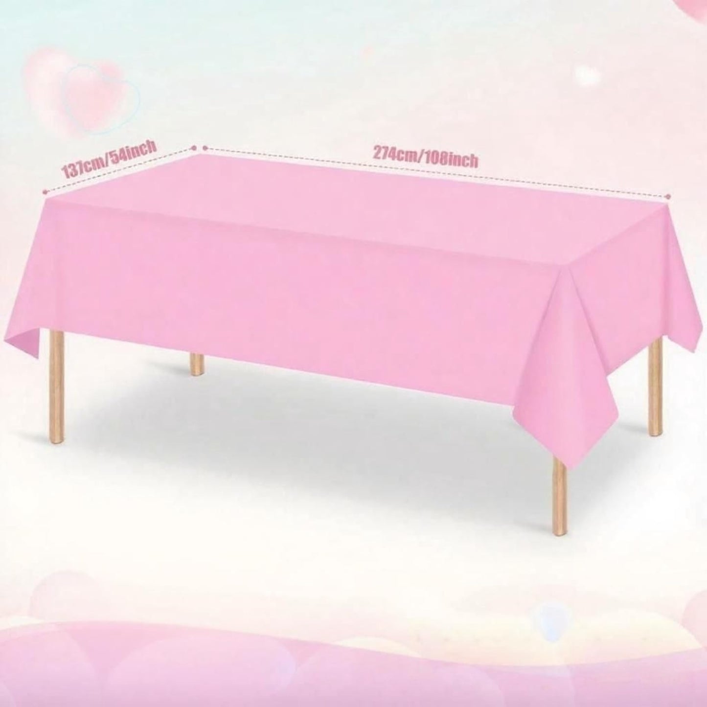Disposable Tablecloth - PEVA Material Waterproof Tablecloth - Suitable for Christmas, New Year, Thanksgiving, Birthday Parties, Weddings, and Banquet