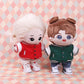 niannyyhouse Baseball Jacket Jeans 20cm Plush Doll Clothes 8in Doll Accessories (red)