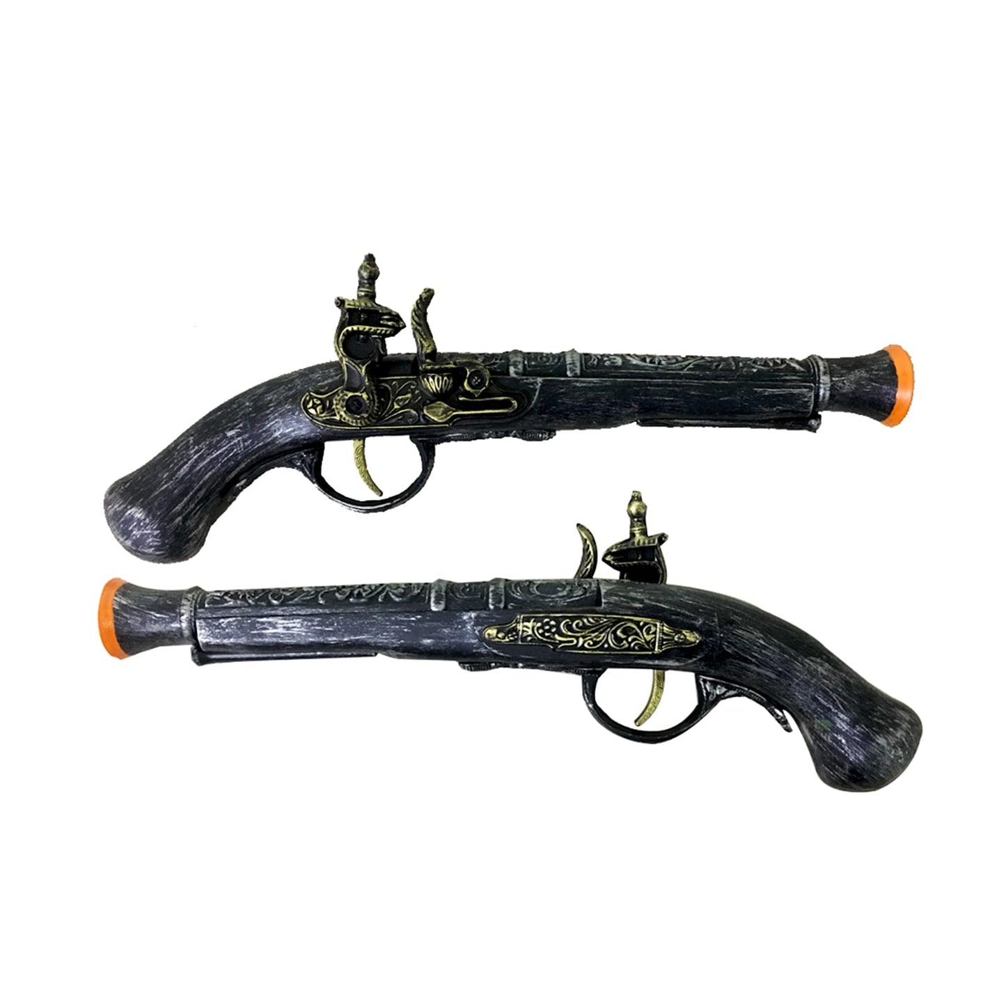 Assassin's Foam Cosplay Flintlock Pistol 2 Pcs Set 1:1 Scale Halloween Costume (Black Color 2 Pcs Set)