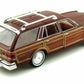 1979 Chrysler Lebaron Town & Country Wagon, Red with Woodie Siding Motormax 73331-1/24 Scale Diecast Model Car
