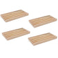 ESSAJOY Wooden Domino Trays/Racks Set of 4 Domino Tiles Holders Mexican Train Wooden Trays/Racks Wood Organizers for Chicken Foot (4 Domino Tiles