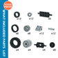 BroTex Wheels and Axles Building Blocks Set, Vehicle Truck Tires Compatible with Classic Bricks Car Parts