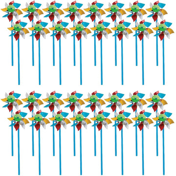 Fun Express Beachball Pinwheels (3Dz) | Bouncing Ball Toy - Fun Party Favor & Prize for Kids
