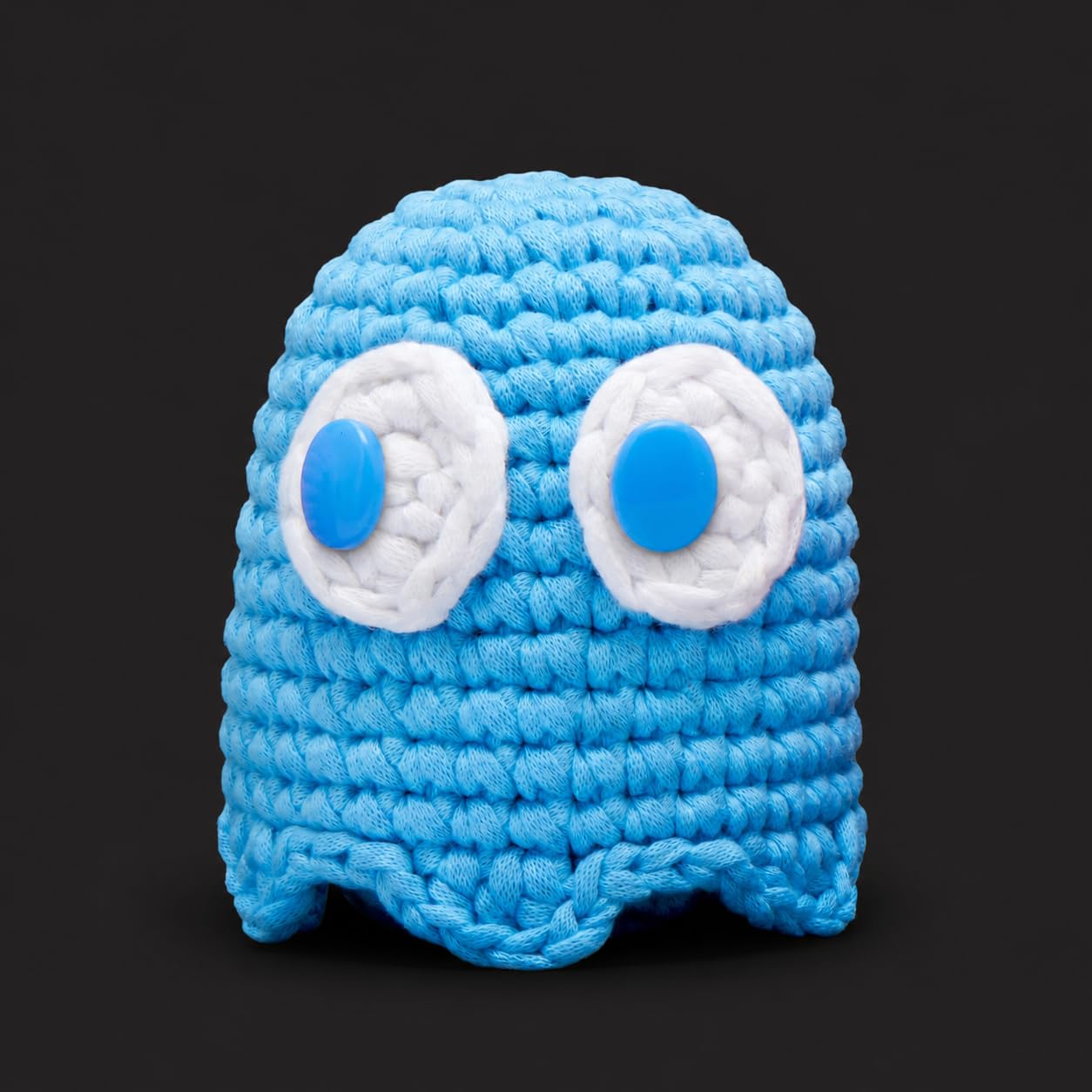 The Woobles Inky Crochet Kit for Beginners - Officially Licensed PAC-MAN Ghost Amigurumi Kit, As Seen on Shark Tank, 4-in Plush, Ages 12+