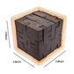 Wooden Brain Teaser Puzzles Box Brain Teasers Wooden Puzzle T-Shaped Geometric Intellectual Jigsaw Logic Cube Puzzles Mind Games for Kids and Adults