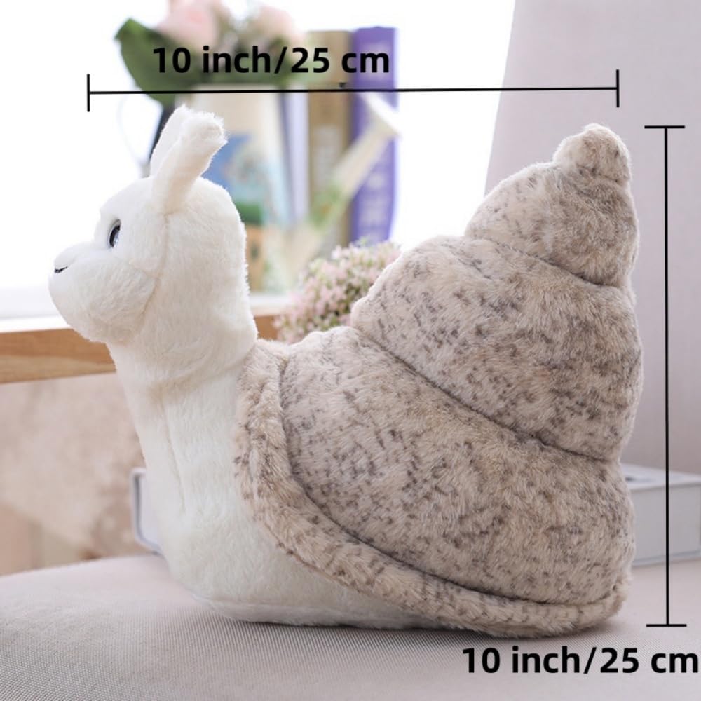 Xshelley 10 inch Snail Stuffed Animal Plush Pillows,Cute Soft Sleeping Snail Plush Toy,for Kids Birthday Gifts Cartoon Doll