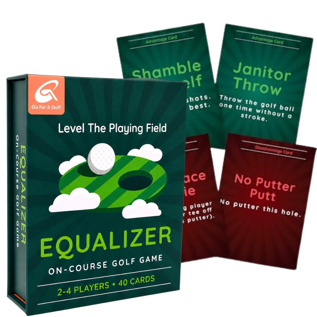 Go For It Golf Equalizer: On-Course Golf Card Game, Interactive Fun for Every Hole, Skill-Level Equalizing Cards, Elevate Your Golf Experience, Ideal