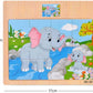 CCLIFE Wooden Jigsaw Puzzles Set for Kids 2-5 Years 12 Piece Colorful Wooden Educational Animal Puzzles (4 Puzzles)