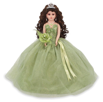 18” Quinceañera Last Doll with Umbrella Dress Stand - Última Muñeca Mis Quince Años Keepsake, Traditional Hispanic Mis 15 Doll, Ceremony & Table