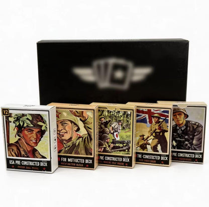 Playing Card Game-The World War II Card Game, Historical Theme,Strategy Games for 2-5 Players, Strategy Board Games for Teens, Adults, and Family