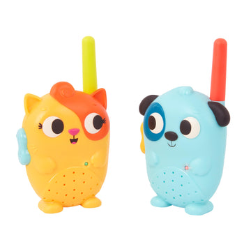 B. toys - Lolo & Woofer Walkie- Talkies - 2-Pack Walkie Talkies - Long 100-Foot Range - Toys for Toddlers, Kids - 3+ Years