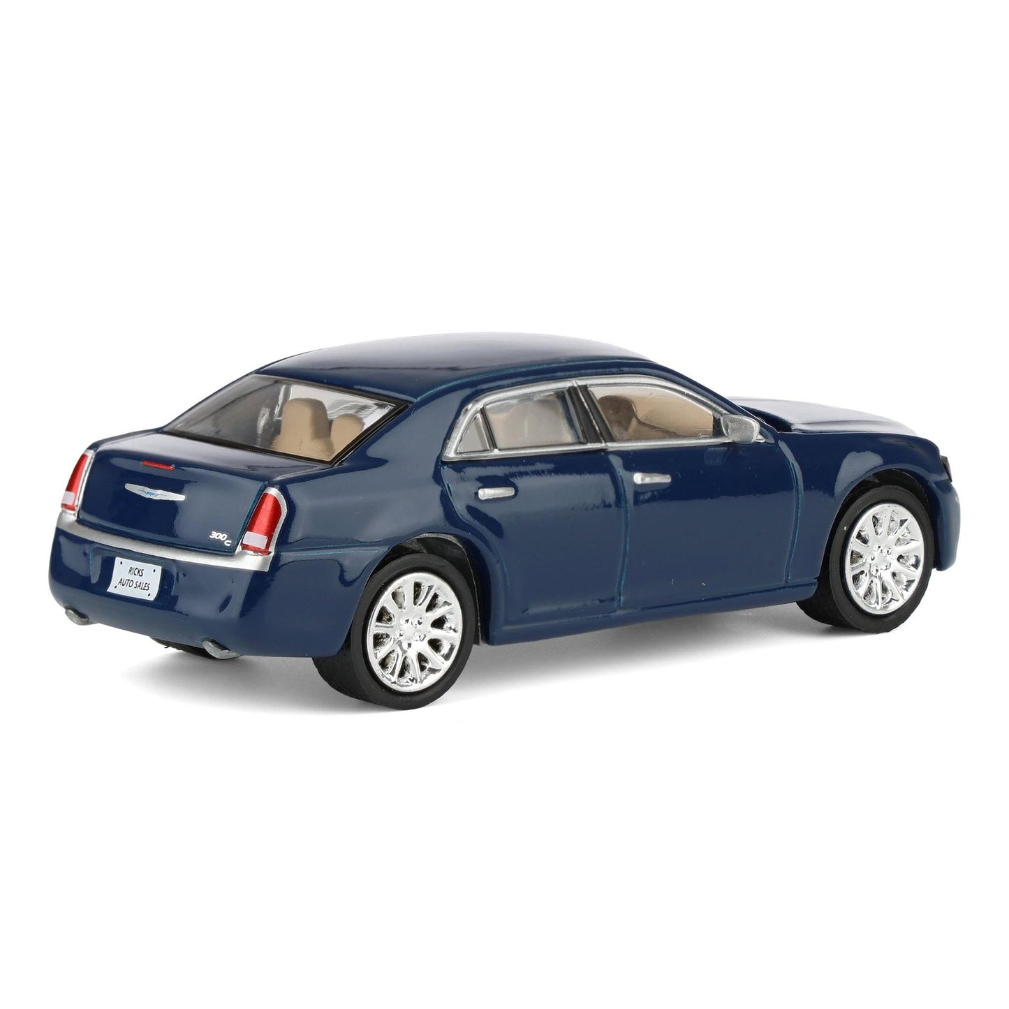 Greenlight 1/64 2013 Chrysler 300C, Blue, Rick's Auto Sales, LP Diecast Exclusive 51620
