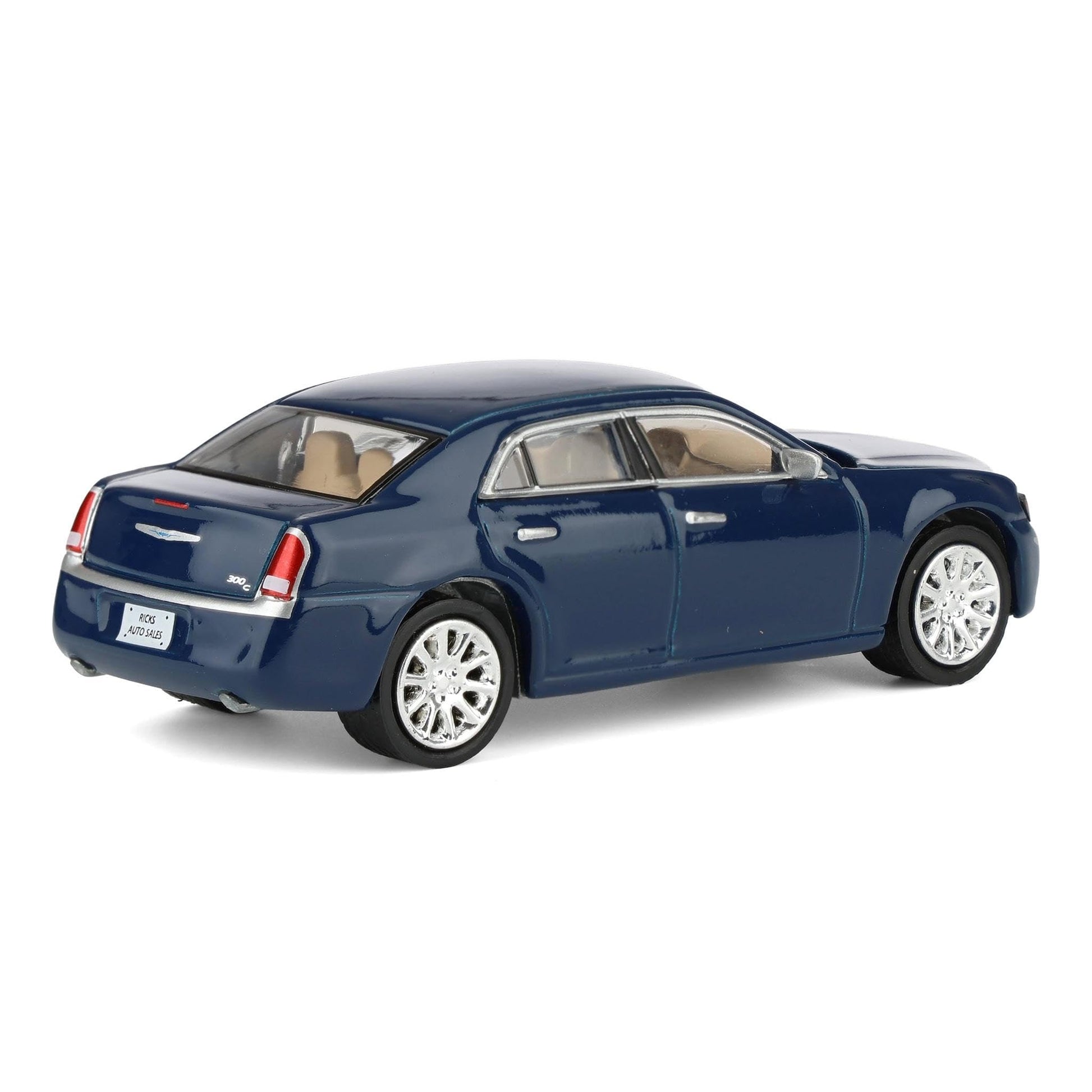 Greenlight 1/64 2013 Chrysler 300C, Blue, Rick's Auto Sales, LP Diecast Exclusive 51620