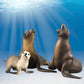 Toyvian 3pcs Sea Lion Model Plastic Sea Lion Model Marine Organism Decorations