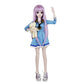 EVA BJD 1/3 BJD Doll, 20 Movable Joints Plastic Ball Jointed Doll, Removable Hair & Clothes, Openable Head for Eye Replacement, Full Set with Blue
