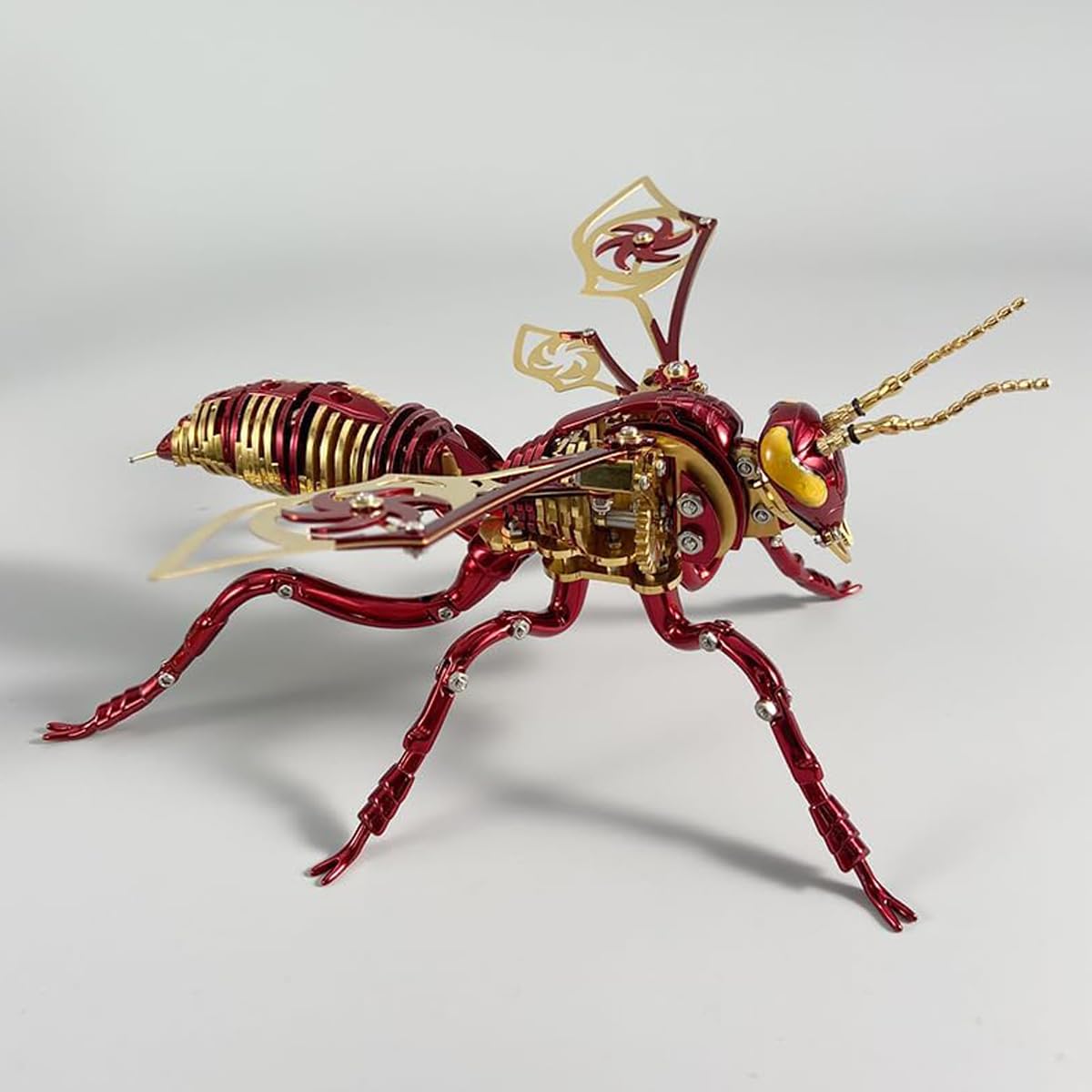 3D Metal Puzzle Mechanical Wasp for Adults: Gift for Birthday Christmas DIY for Men Assembly Model Kits Stainless Steel Building Blocks for for Ages