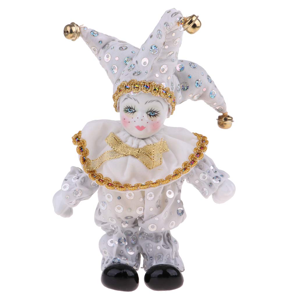 SM SunniMix 8inch Lovely Porcelain Dolls Italian Dolls Model Standing Doll Desktop Decoration Collectibles White