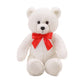 Plushland 15" Sitting Brown Fluffy Bear with Bowknot - Soft Plush Teddy Bear for Kids & Adults - Cuddly Stuffed Animal Gift for All Ages - Adorable