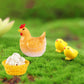 MAOMIA 27 Pcs Miniature Retro Chicken Coop Mini Family Chicken Egg Nest for Garden, Micro Landscape, Home Terrarium, Crafts, Cake Toppers, Dollhouse