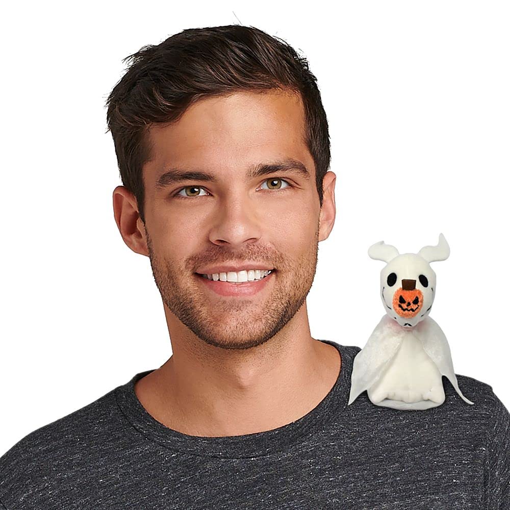 Disney Store Official Zero Light-Up Plush Stuffed Animal - Tim Burton's The Nightmare Before Christmas Character with Magnetic Pad - Soft, Fuzzy