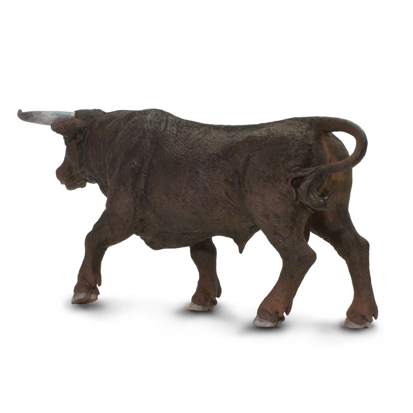 Safari Ltd. Black Bull Figurine - Detailed 6" Plastic Model Figure - Fun Educational Play Toy for Boys, Girls & Kids Ages 3+