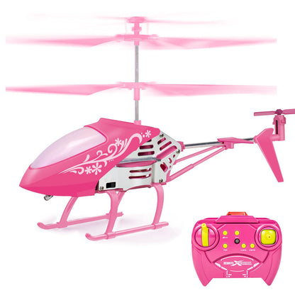 QUANA Rc Helicopter, Pink Remote Control Helicopter for Kids Girls Ages 8+