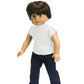 American Fashion World Doll T-Shirt 3 Pack, 18-inch, Red White Black