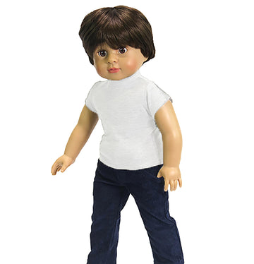 American Fashion World Doll T-Shirt 3 Pack, 18-inch, Red White Black