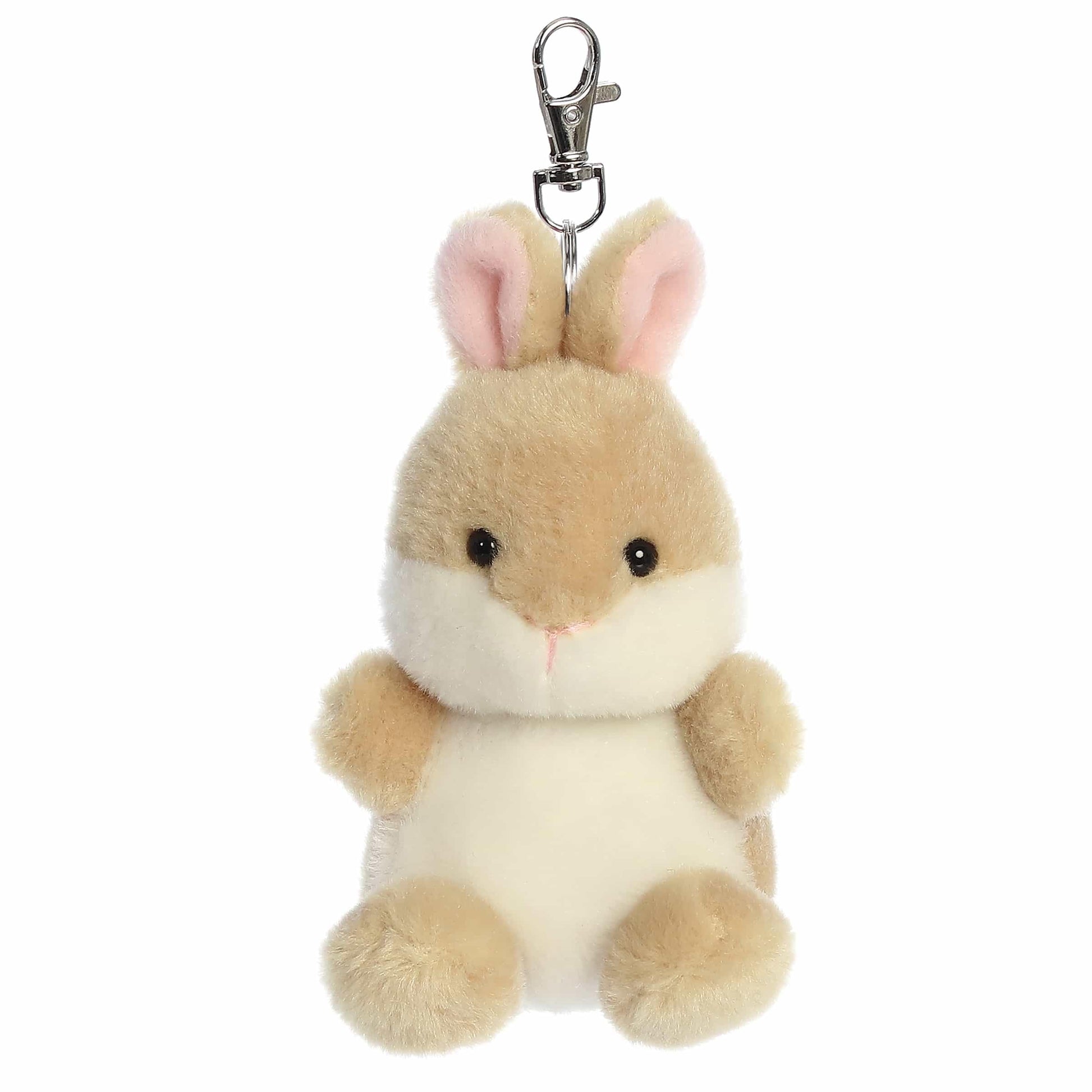 Aurora® Adorable Palm Pals™ Ella Bunny™ Clip-On- Fun Collectible Plush for Kids and Adult Collectors - Perfect for Backpacks and Birthday Gifts