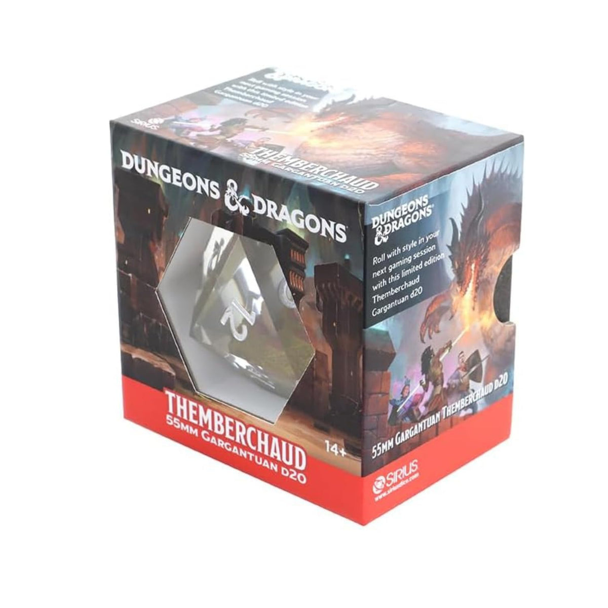 Sirius Dice D&D Themberchaud Oversized D20 - 55mm Clear Resin Die