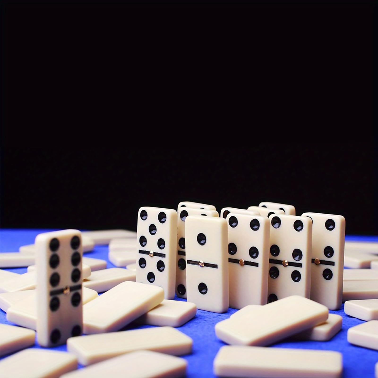 Double Six Dominoes Set for Adults with Wooden Storage Box - 28-Piece Portable Travel Game, Family Board Game for Kids & Adults - Dominoes for Game