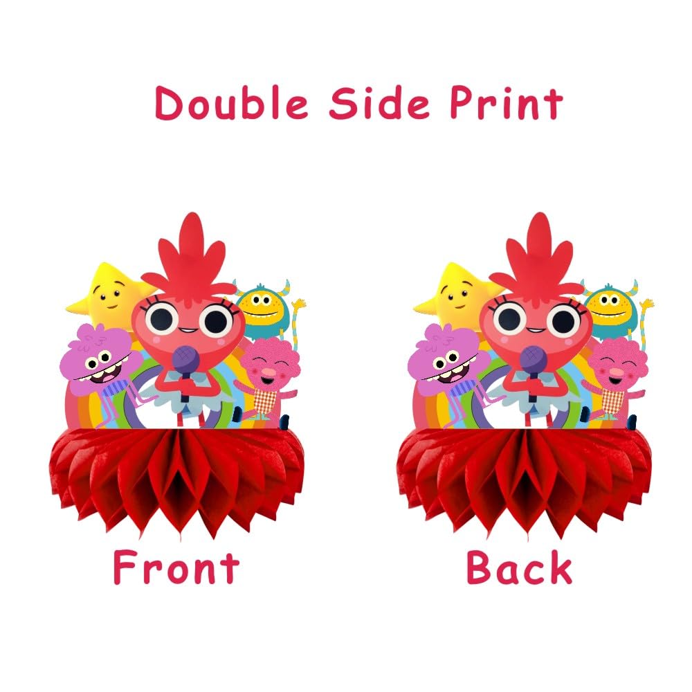 8Pcs Songs Table Centerpiece Birthday Party Supplies Double Side Table Decorations for Songs Themed Party Decorations
