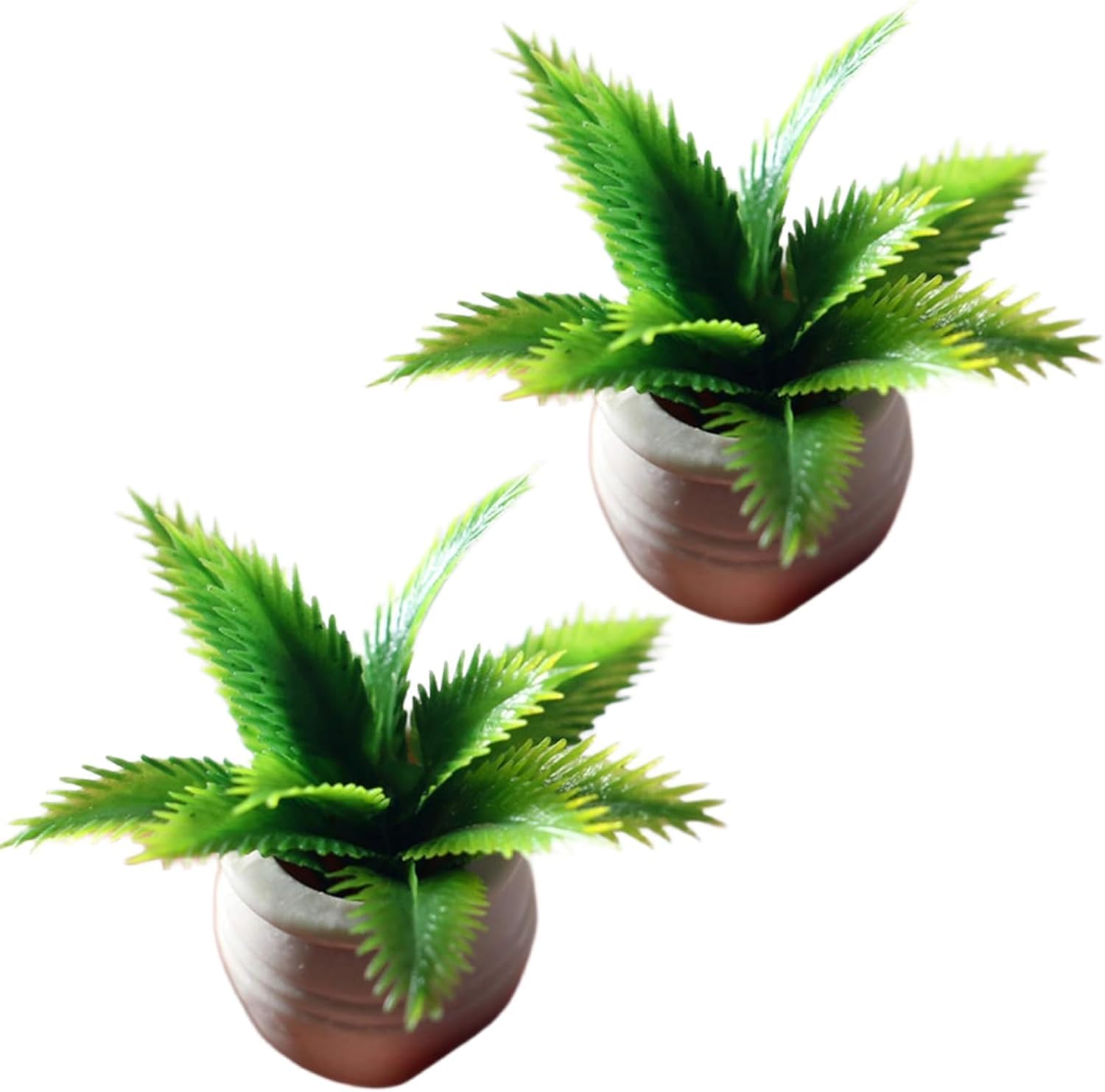 Mini Potted Plants, 1:12 Scale, Resin, Lifelike Foliage, Botanical Decor for Dollhouse Kitchens and Living Rooms, DIY Craft Accessories (1)