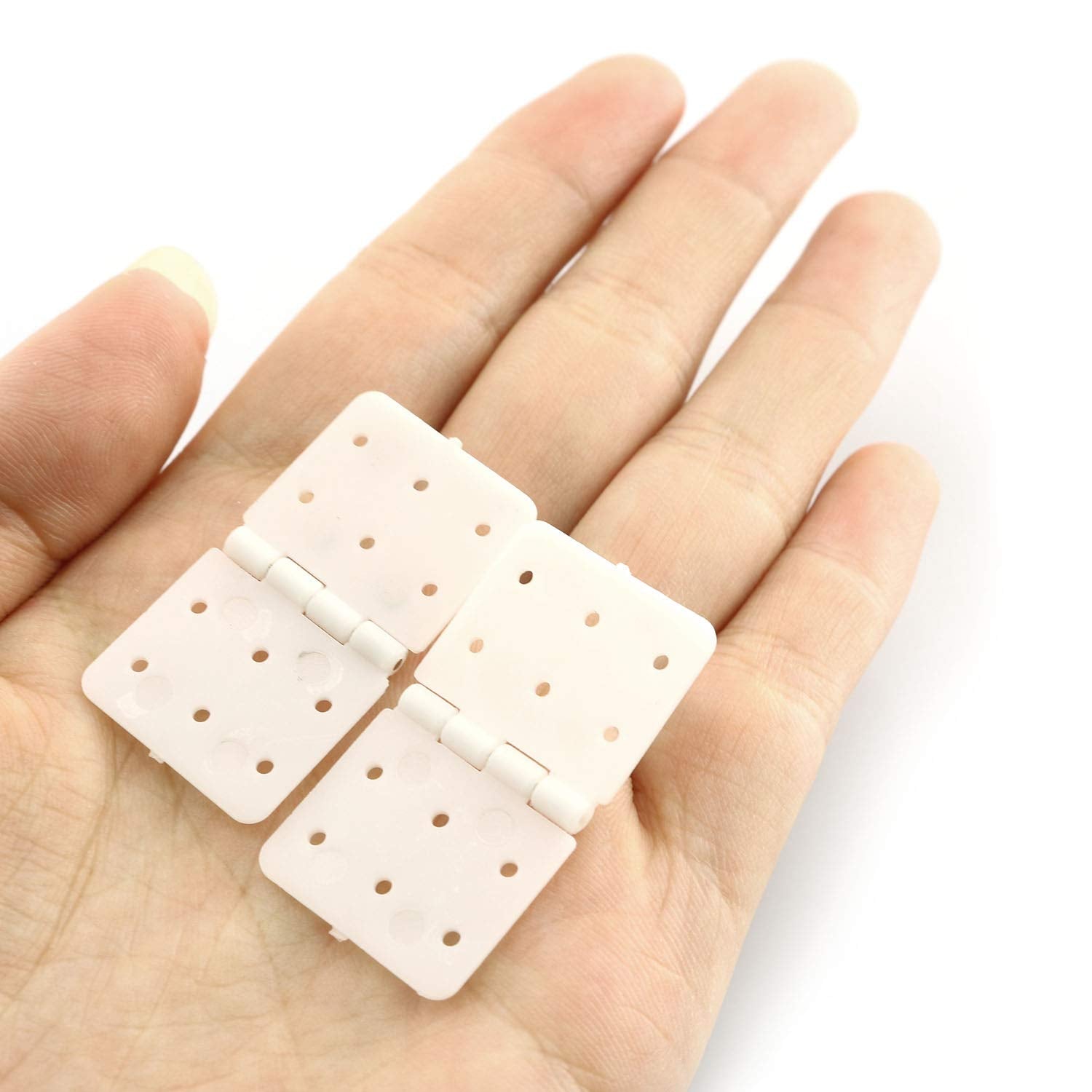 RLECS 20pcs Pinned Nylon Hinge 20x36mm L Size for RC Airplane Plane Parts Model Replacement