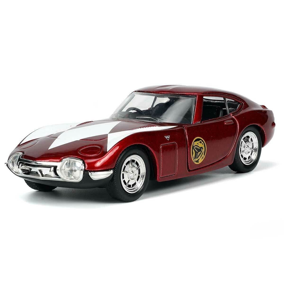 Jada Toys Power Rangers 1:32 1967 Toyota 2000 GT Die-cast Car & 1.65" Red Ranger Die-cast Figure, Toys for K Ages 8+