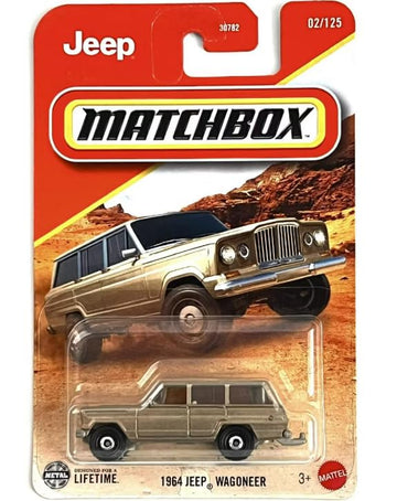 Matchbox 1964 Jeep Wagoneer [Gold] 02/125, 1:64 Scale Diecast Toy Vehicle