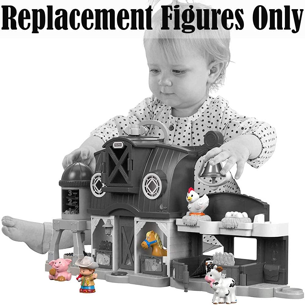 Fisher-Price Little People Animal Friends Farm Figures - Farmer, Pig, Chicken, Cow, and Horse