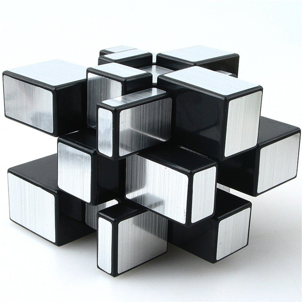 Mirror Speed Cube 3x3 Magic Cube Puzzle Brain Teaser Game Silver