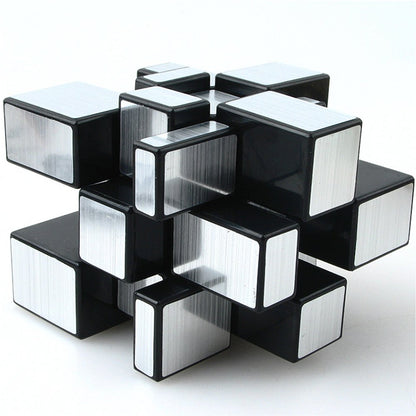 Mirror Speed Cube 3x3 Magic Cube Puzzle Brain Teaser Game Silver