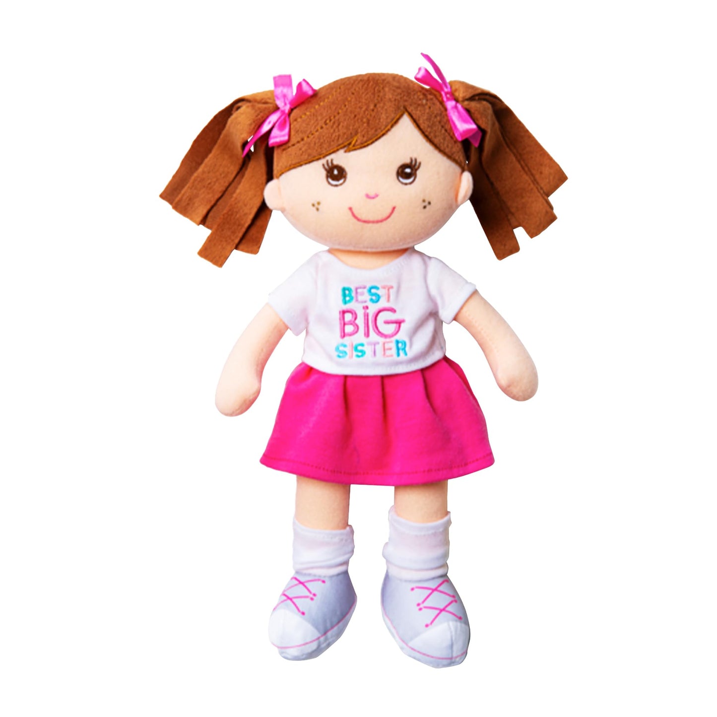 MartLoop Best Big Sister Doll Bundle - Includes Doll, Book, and Stickers - Perfect Sibling Gift from Baby or Toddler, 3 Piece Bundle