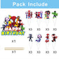 25pcs Spider and His Friends Cake Decorations with 24pcs Cupcake Toppers, 1pcs Cake Topper for Wrestling Birthday Party Supplies