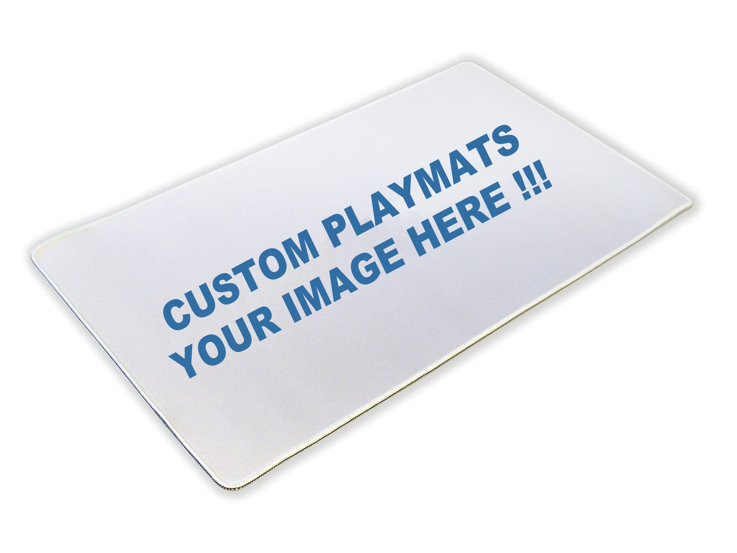 FROGIGO Custom Playmat 24" x 14" Non-Slip with Mat Bag - Printable Play Zone & Optional Stitched Edging, Any Image Printed Your Design Tournament