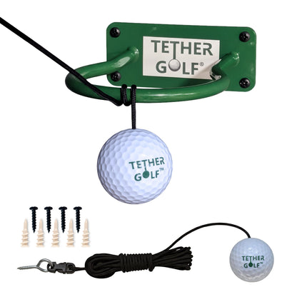 Tether Golf Mini Indoor & Outdoor Golf Game - Unique Golf Game for the Whole Family to Enjoy - Use Your Favorite Putter or Toss by Hand to Score