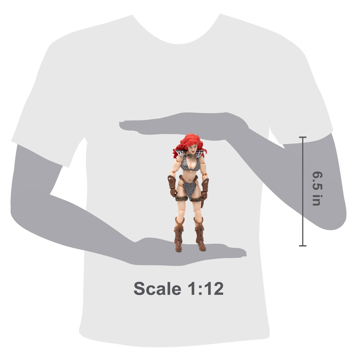 Boss Fight Studio Epic H.A.C.K.S. Red Sonja Deluxe Action Figure - Highly Articulated Collectible, Customizable Figurine with Complete Accessories