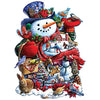 Bits and Pieces - 750 Piece Jigsaw Puzzle for Adults - Happy Holiday Snowman - Christmas Jigsaw Puzzle by Artist Larry Jones, Completed Puzzle Size