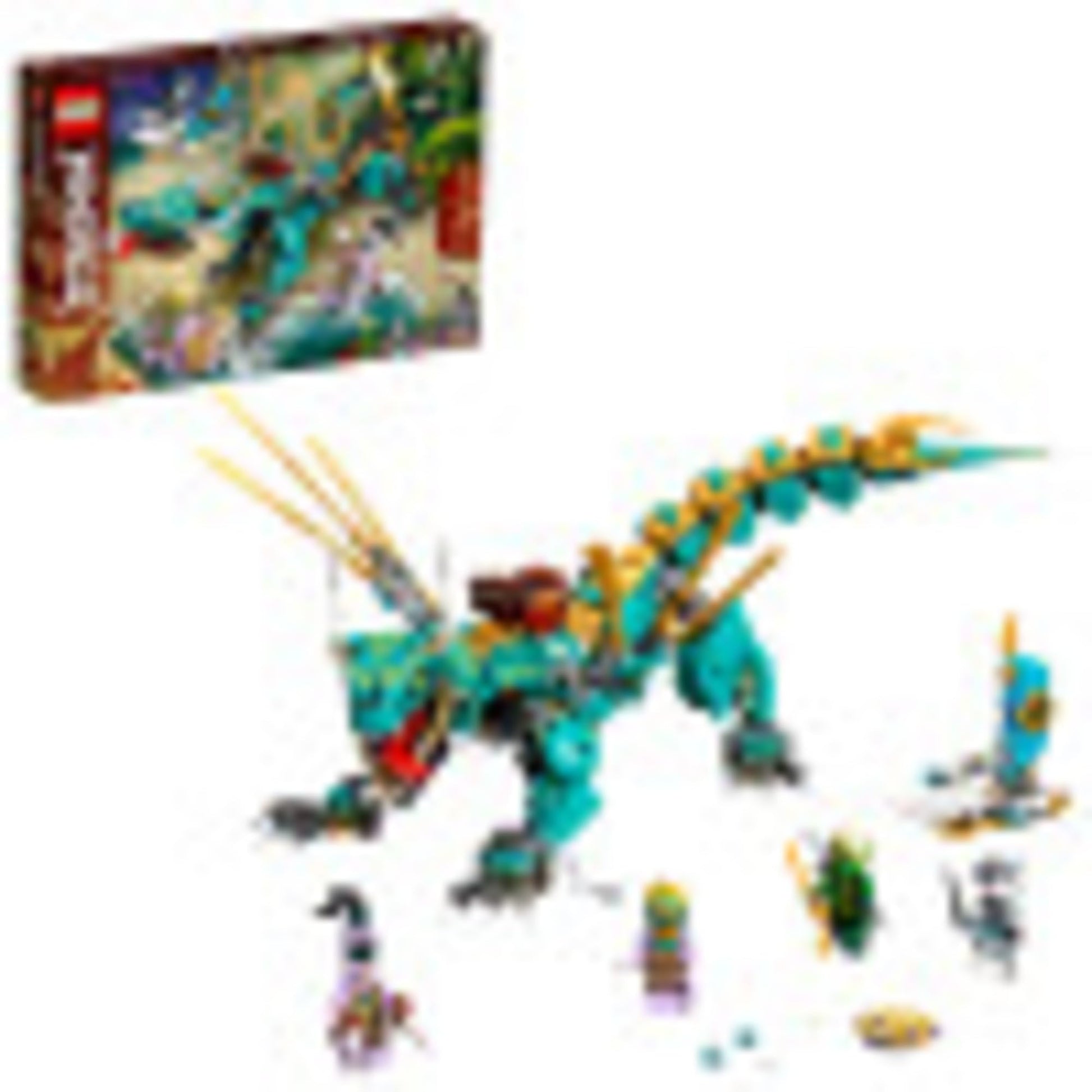 LEGO NINJAGO Jungle Dragon 71746 Building Kit; Ninja Playset Featuring Posable Dragon Toy and NINJAGO Lloyd and Zane; Cool Toy for Kids Who Love