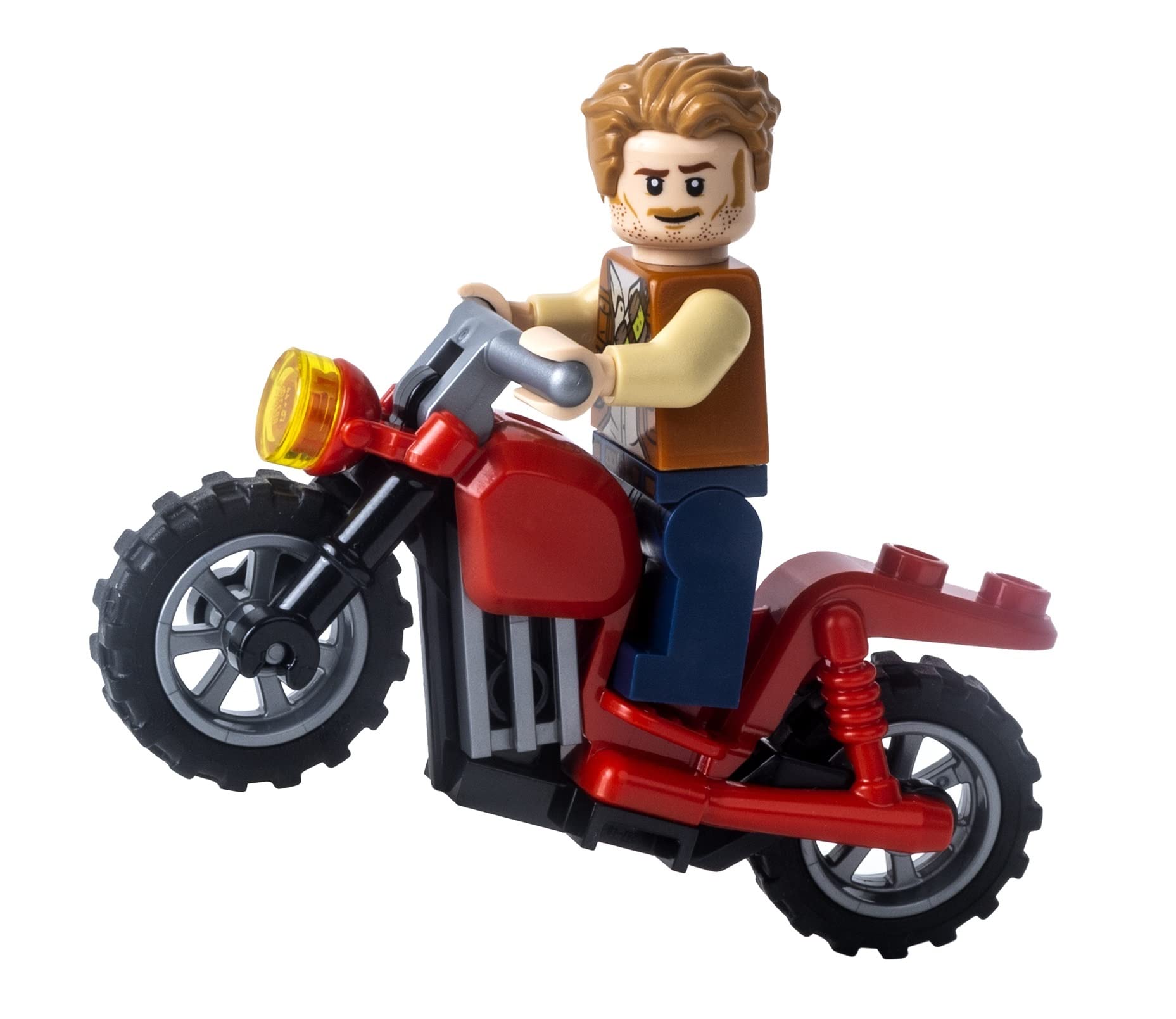 LEGO Jurassic World: Owen Grady Minifigure with Motorcycle - Ages 6+ (1 pcs)